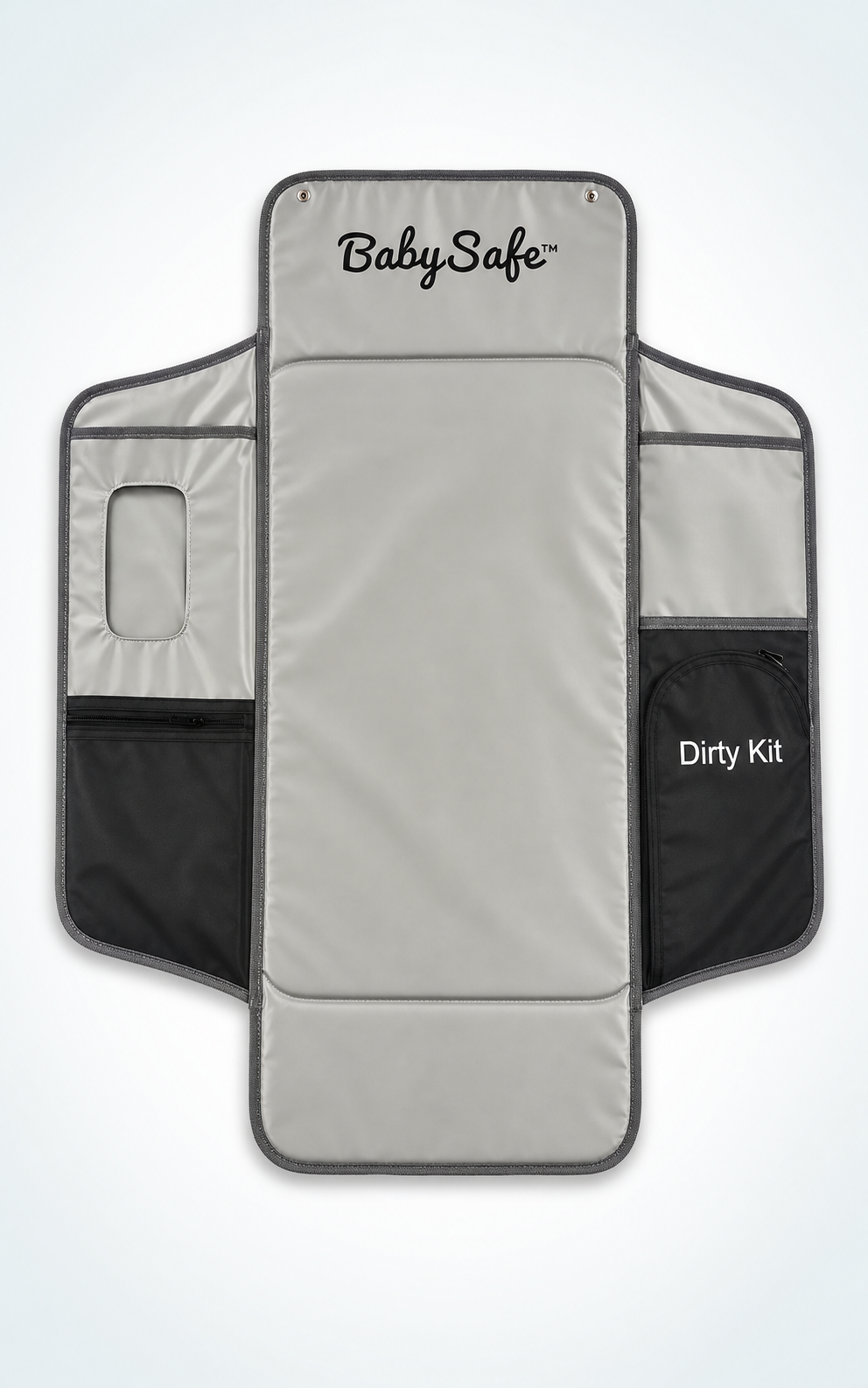 BabySafe portable changing pad fully opened from the front